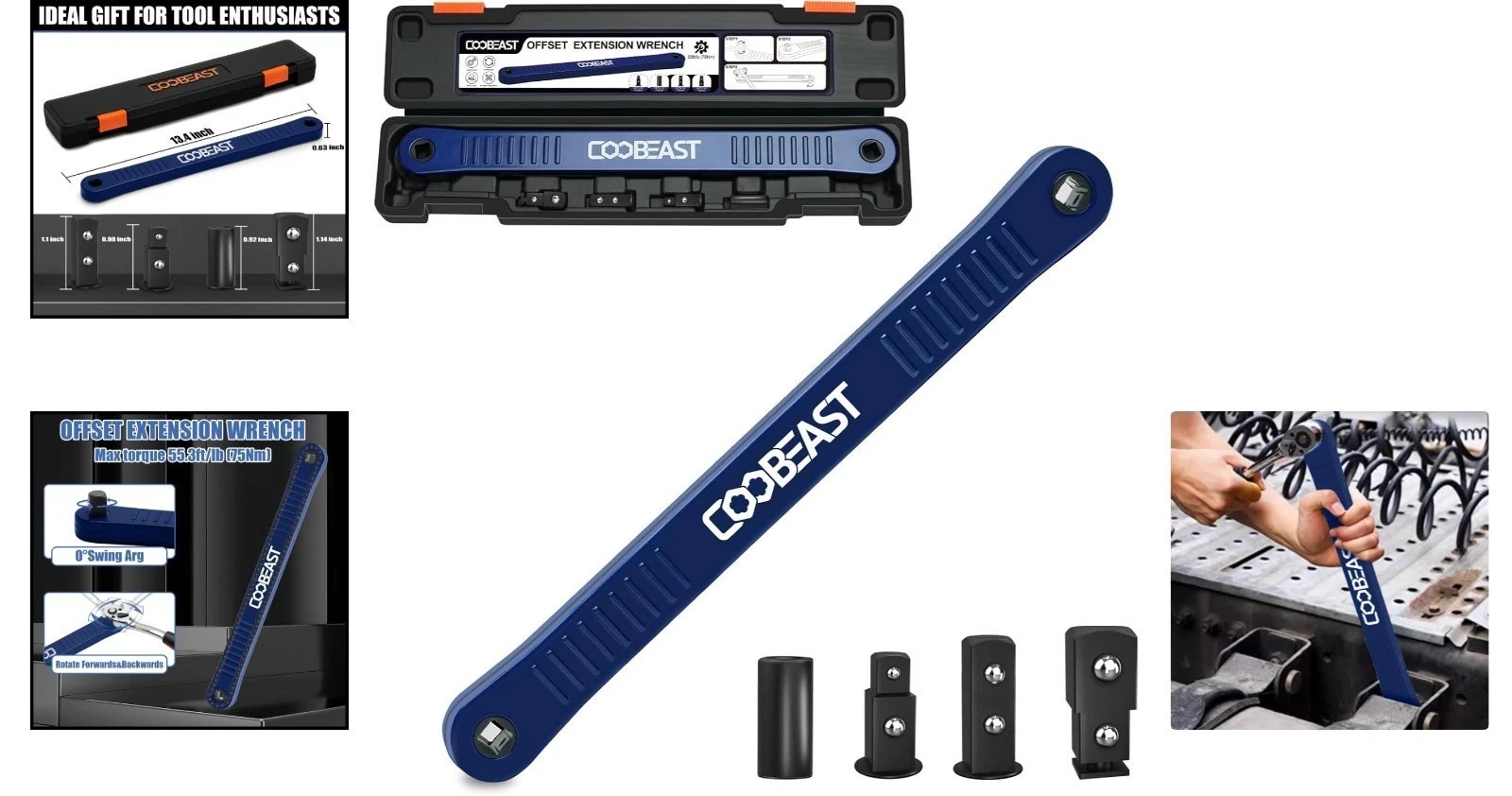 Multi-Functional Offset Wrench with Chain Drive – Perfect for Automotive Repairs