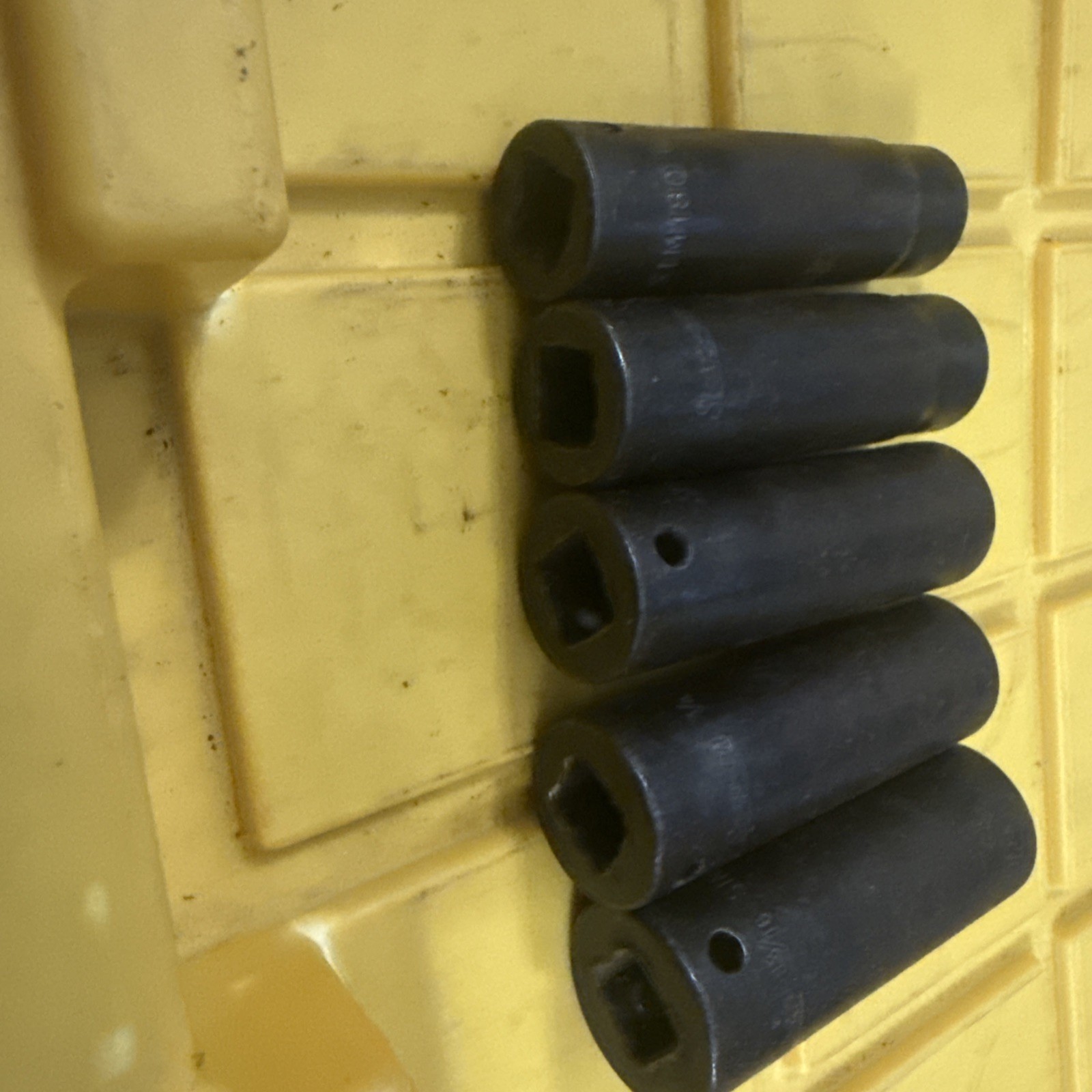 VTG Snap-On 5 Pc Deep Impact Socket Lot 1/2″ Drive 6 Point SAE USA