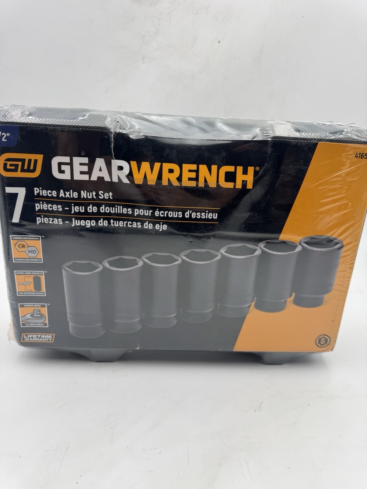 GearWrench 41650 7 Piece Axle Nut Set 6-point Metric Sockets