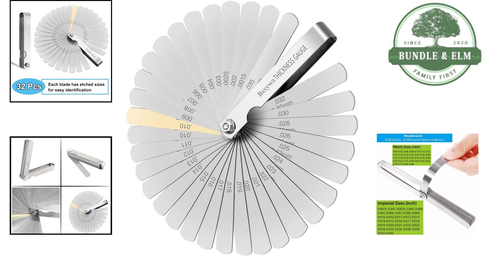 Multi-Size Feeler Gauge for Accurate Measurements in Automotive and Musical Uses