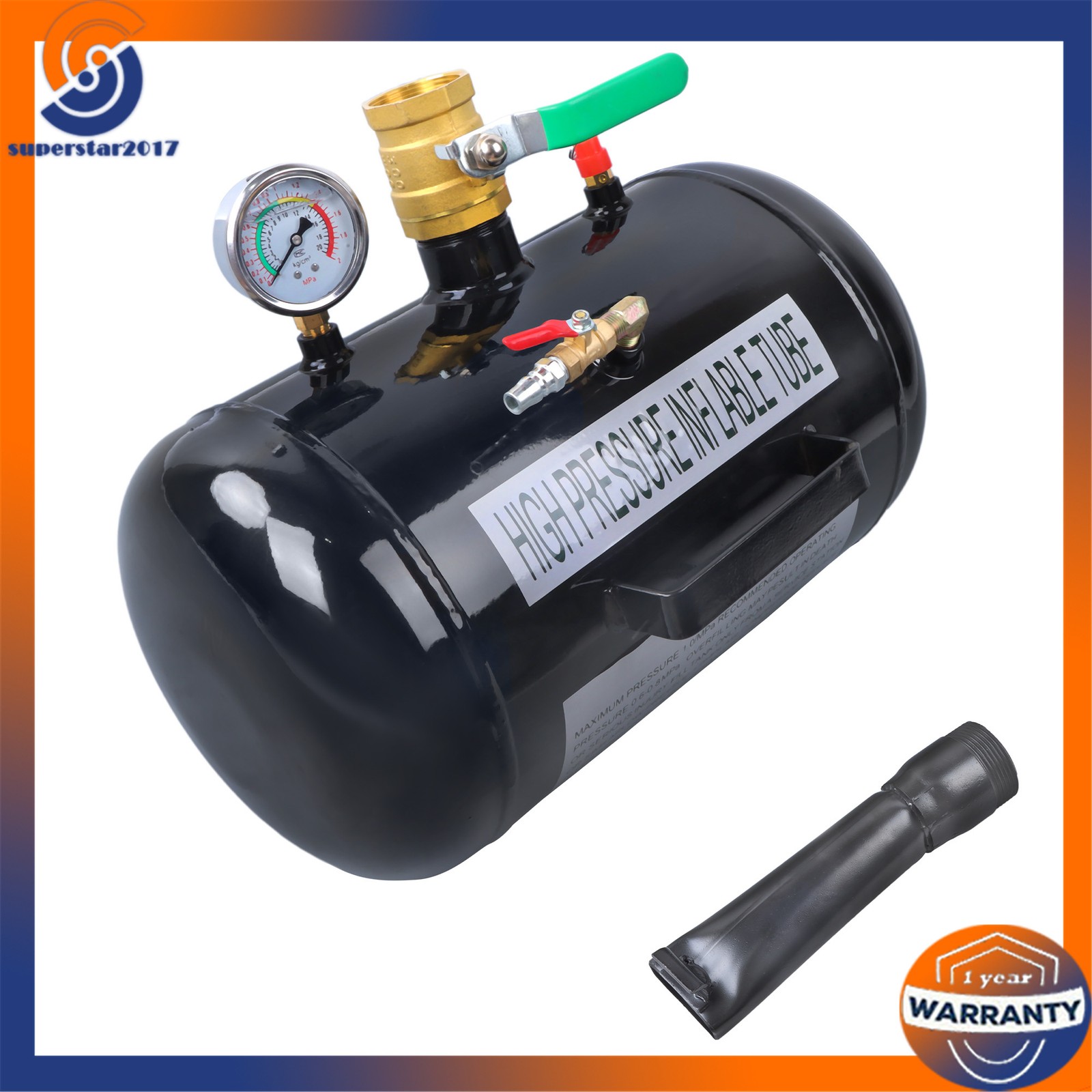 New 5 Gallon Air Tire Bead Seater Blaster Tool Seating Inflator Truck ATV 145PSI