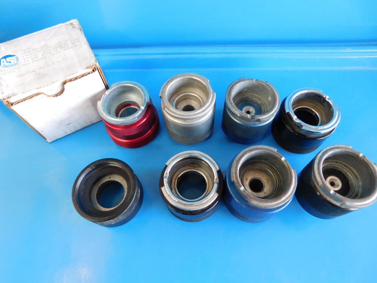 USED, AST RADIATOR PRESSURE ADAPTOR LOT OF » 8 » TOTAL