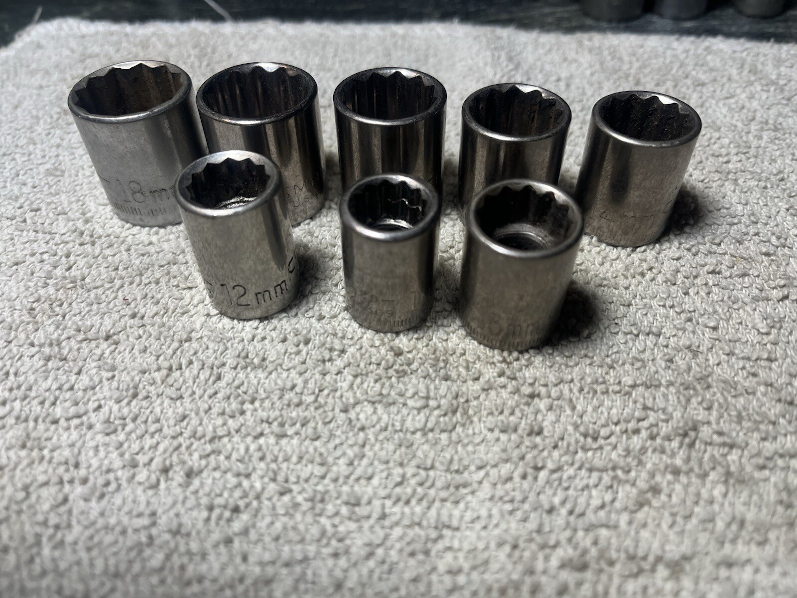 Craftsman Vintage Sockets Metric 11mm 12mm 13mm 14mm 15mm 16mm 17mm 18mm