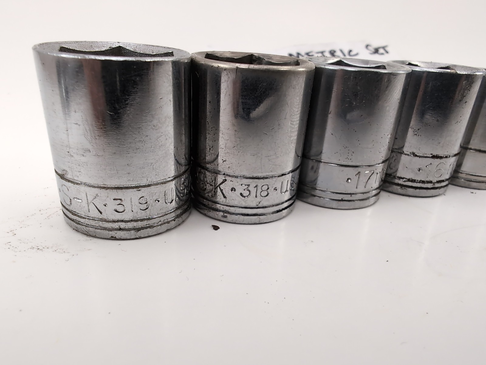 S-K METRIC 3/8″dr 6pt 14pc Set 6mm-19mm – Made in USA – SUPERB!!!