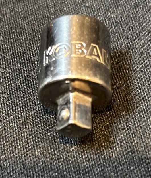 Kobalt New NWOT 1/2 Inch Drive to 3/8 Adapter No. 22901 Chrome