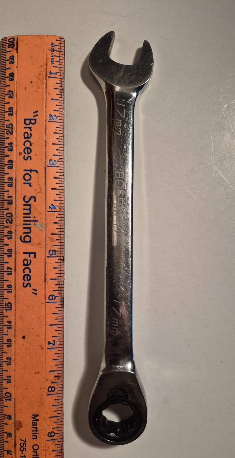Blue-Point Tools 17mm Metric 12 Point Reversible Ratcheting Wrench BOERM17 c