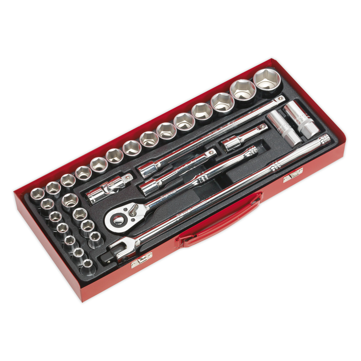 Sealey Socket Set 32 Pcs 1/2″ Square Drive 6-Point WallDrive – DuoMetric AK693