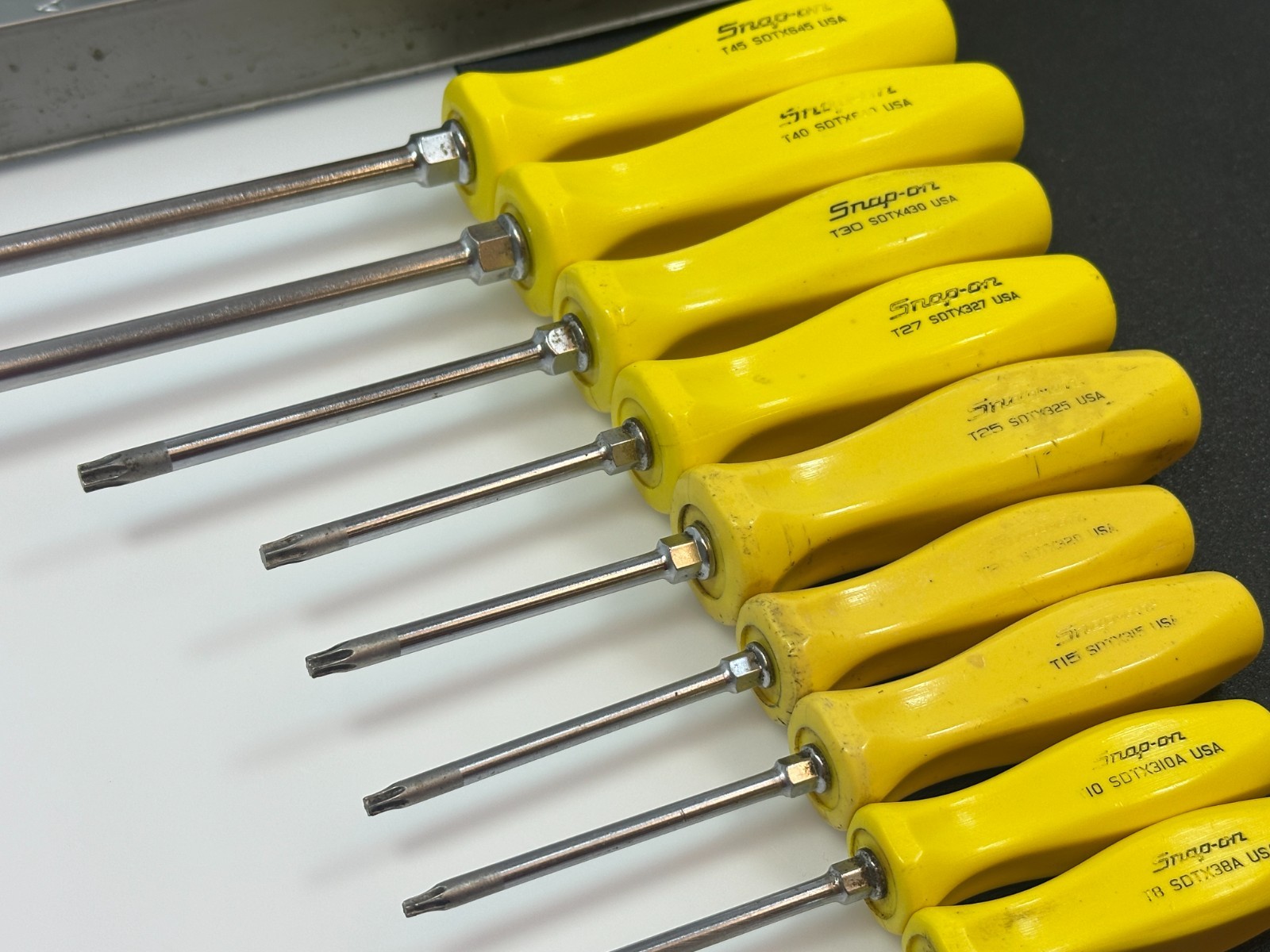 🇺🇸 Snap-on Tools USA 9pc Torx T8-T45 Screwdriver Set, Classic Yellow Hard Grip