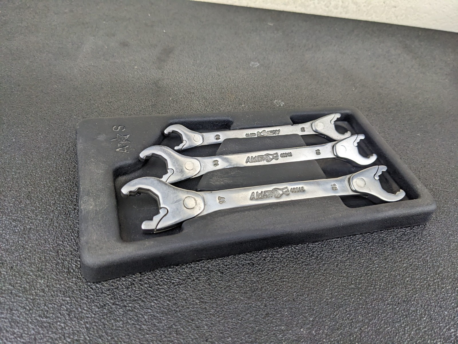 #bp443 Alden Metric Ratcheting Combination Wrench Set Sizes 15 17 14 13 12 10
