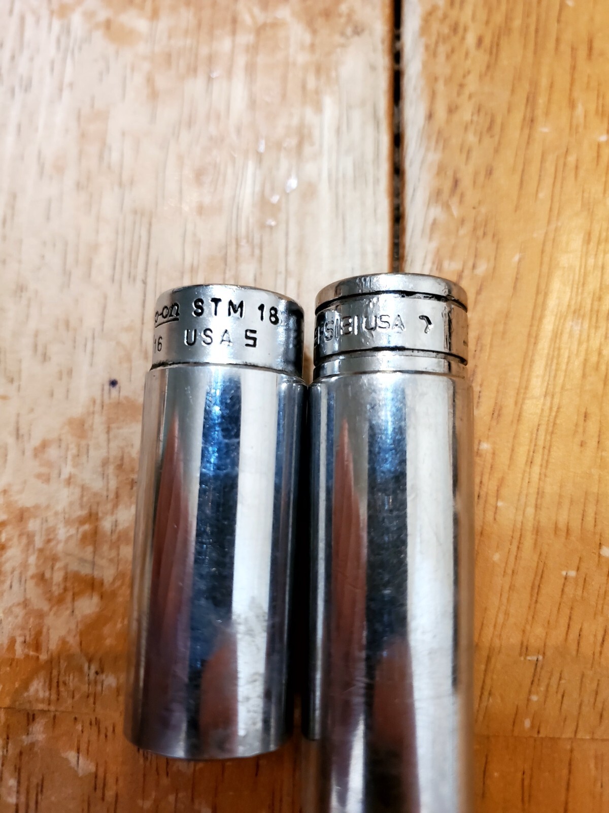 Snap On 1/4 3/8 Drive 9/16 6PT Deep Sockets Lot Of 2