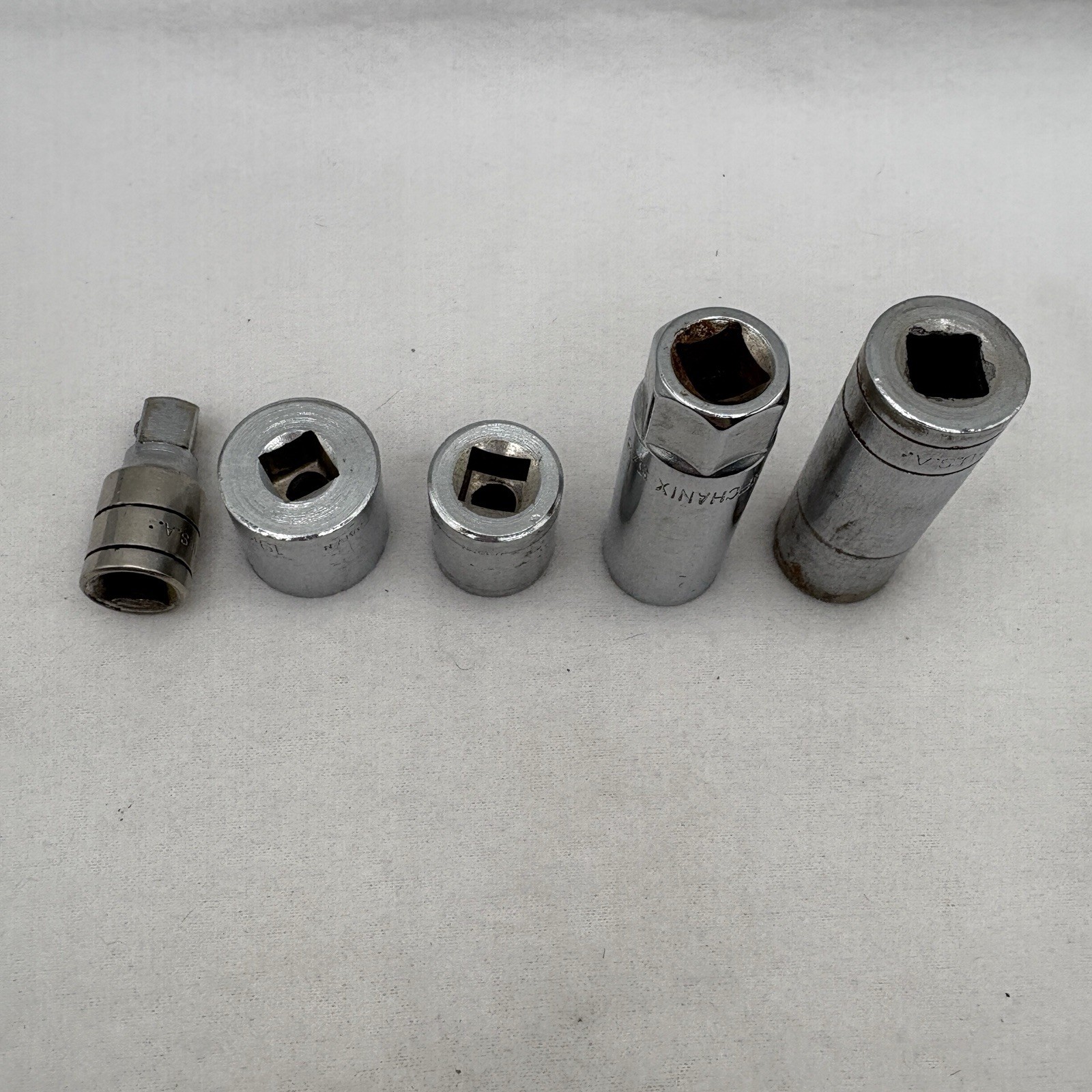 Mixed lot 5 sockets all 3/8″ drive, see pictures and description for details