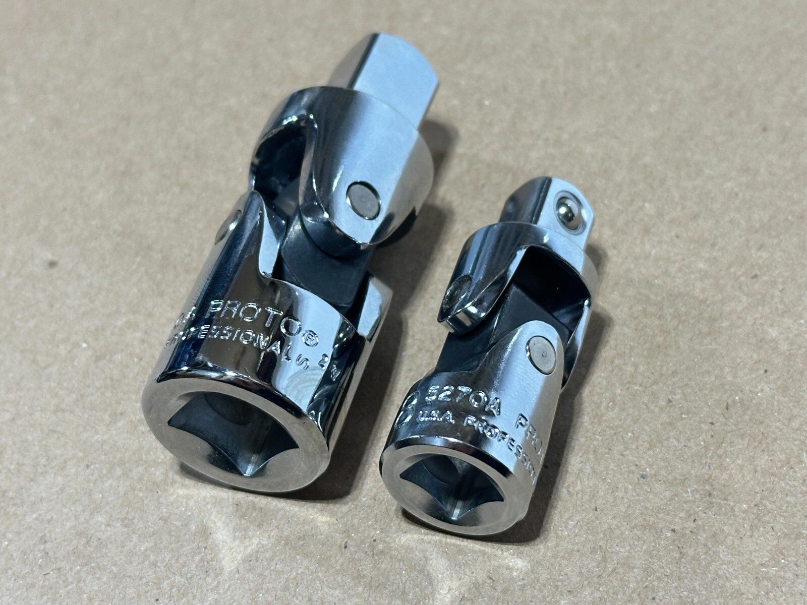 NEW Proto Tools USA 2pc Swivel Universal Joint Set 5470A 1/2” & 5270A 3/8” Drive