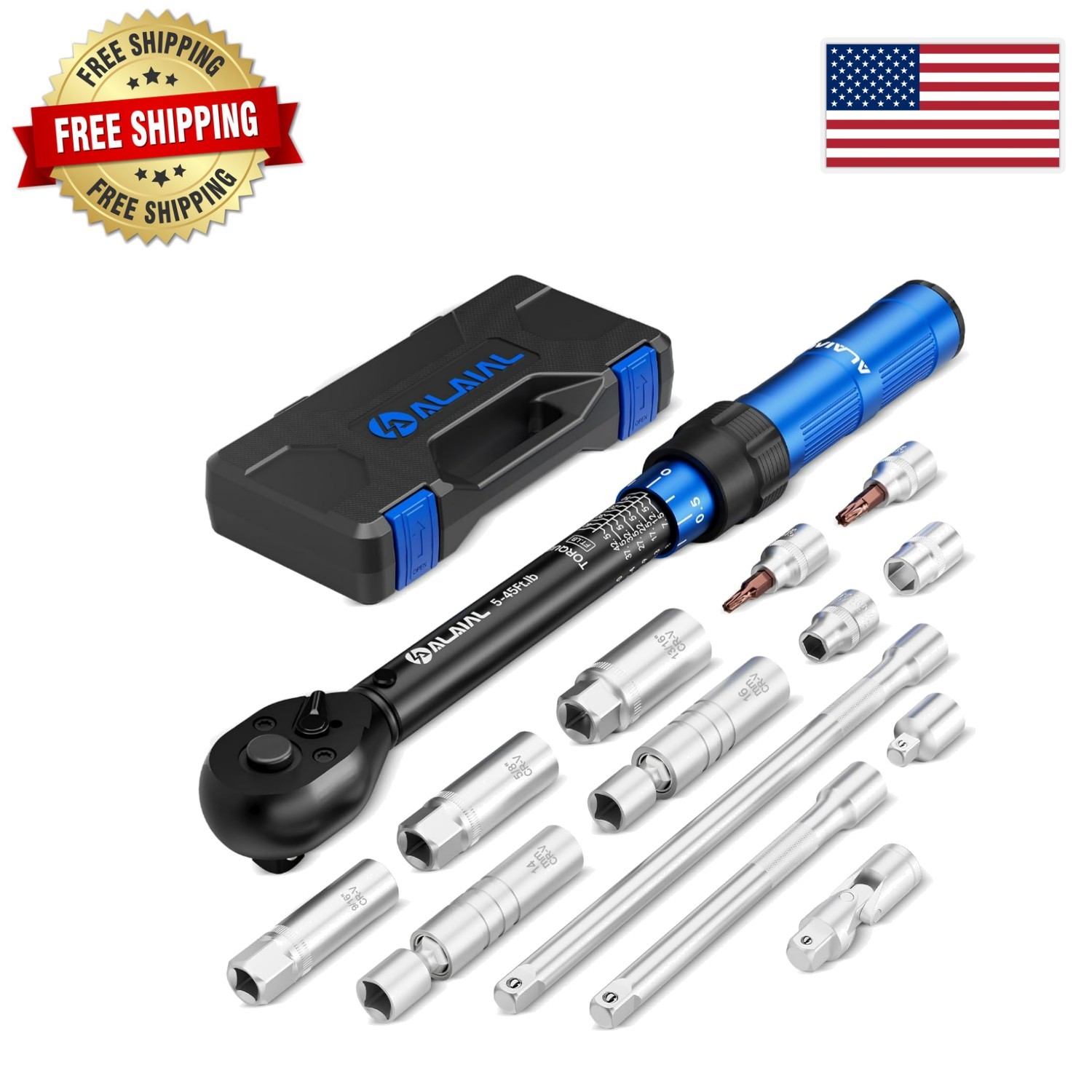 High Precision 14-Piece Spark Plug Socket Set with Torque Wrench for Auto Repair