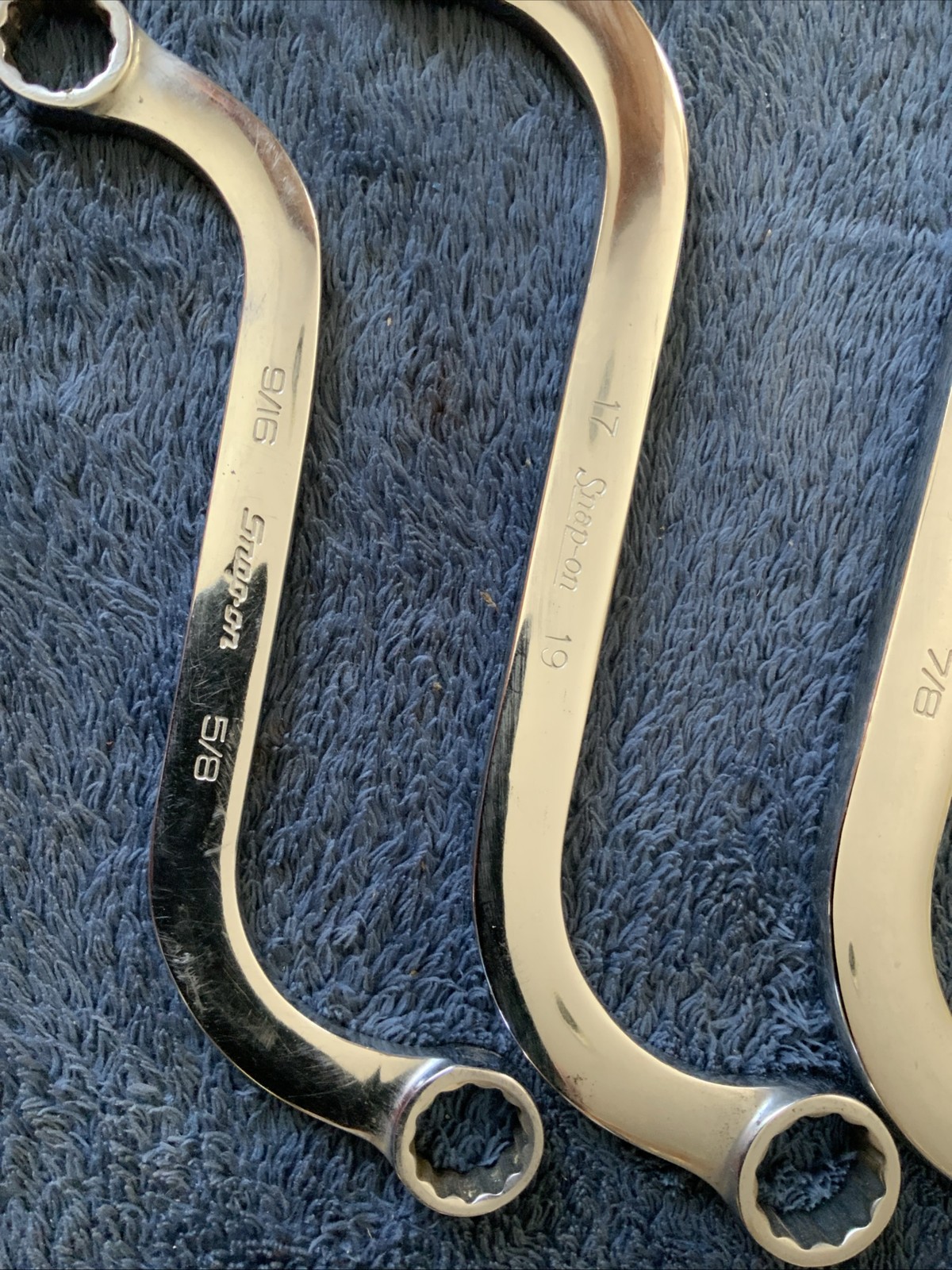 Snap On 3pc S Shaped Wrenches….1 Metric, 2 Are Sae…..see Pics For Sizes…..