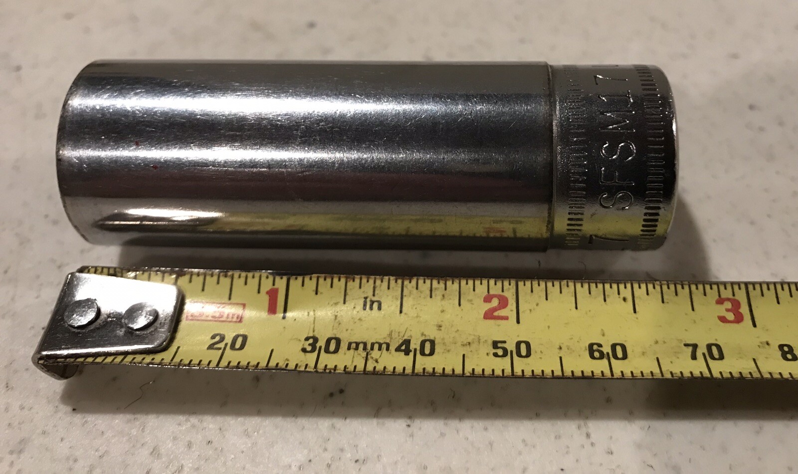 Snap-On SFSM17, 17mm, 3/8″ Drive, 6 Point, Deep Socket USA