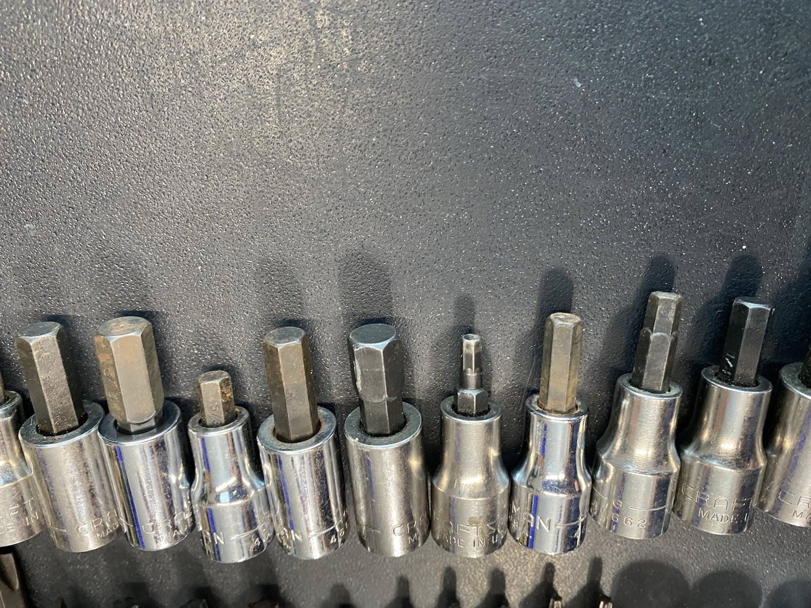 Craftsman 3/8″ 1/4” Hex/allen/ Flat/ Phillips Bit Set Mixed Lot 44 Pieces USA