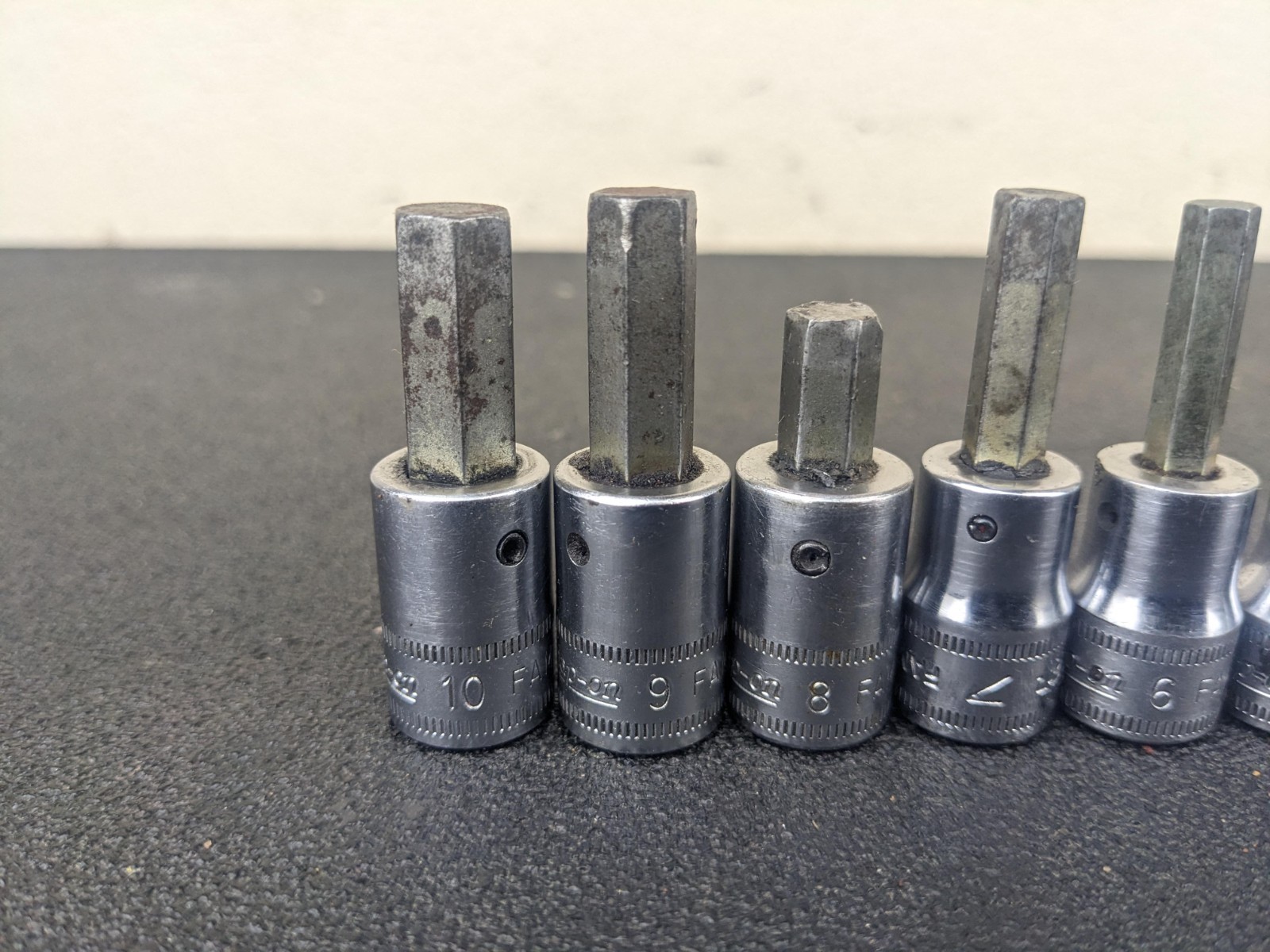 #bl350 Snap On 207EFAMY 7pc 3/8″ Drive Metric Hex Bit Socket Set 4-10mm