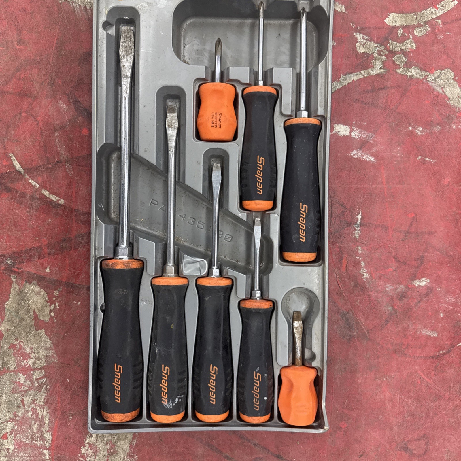 Snap-On Tools Orange Soft Grip Screwdriver Set 8 Pc Old Skool Handle
