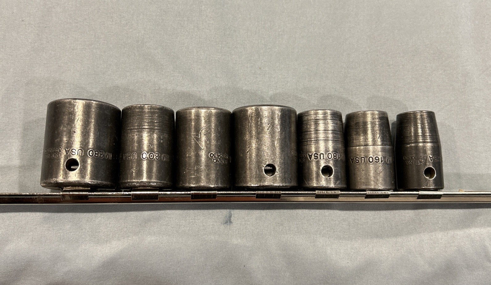 Lot of 7 Snap on impact socket IM IM140 IM160 IM180 IM200 IM220 IM260 IM280 – C