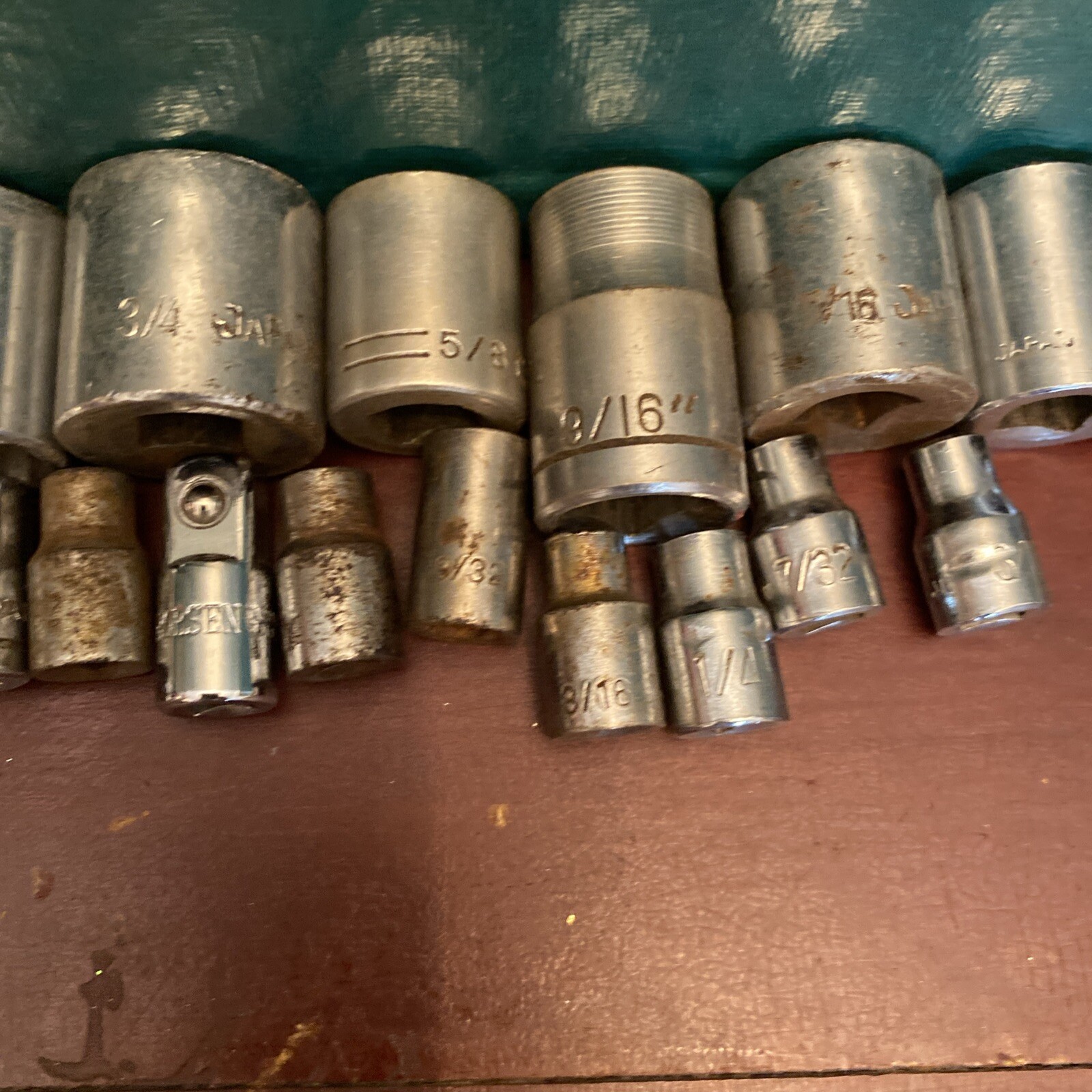 Big Socket Lot Of 64 Assorted Sizes & Brands Metric & SAE Japan Taiwan USA Tools
