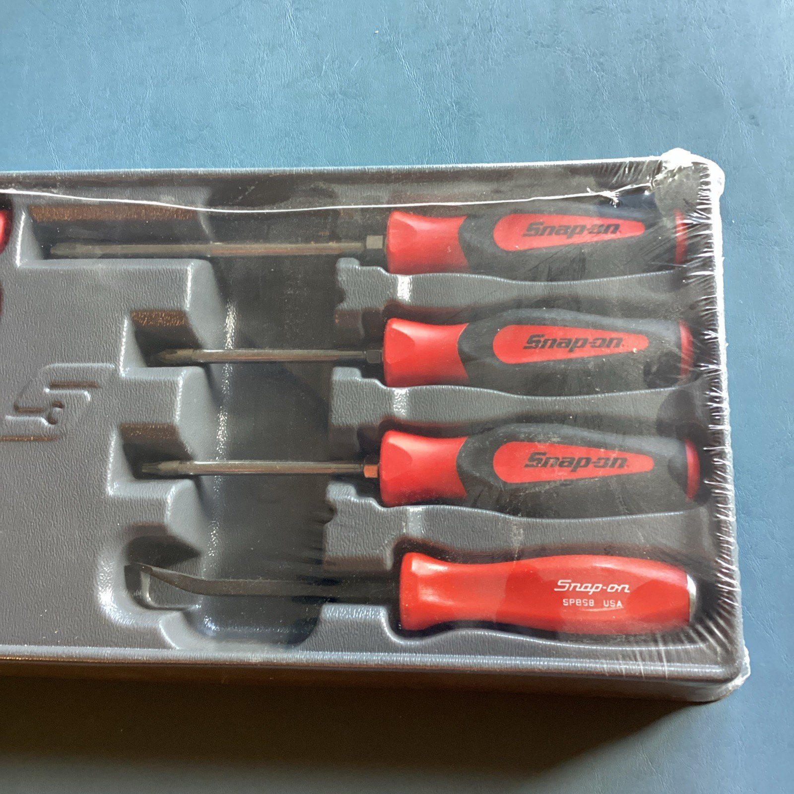 Snap On 8 Piece Soft Grip Combination Screwdriver And Pry Bar Set, Brand New!