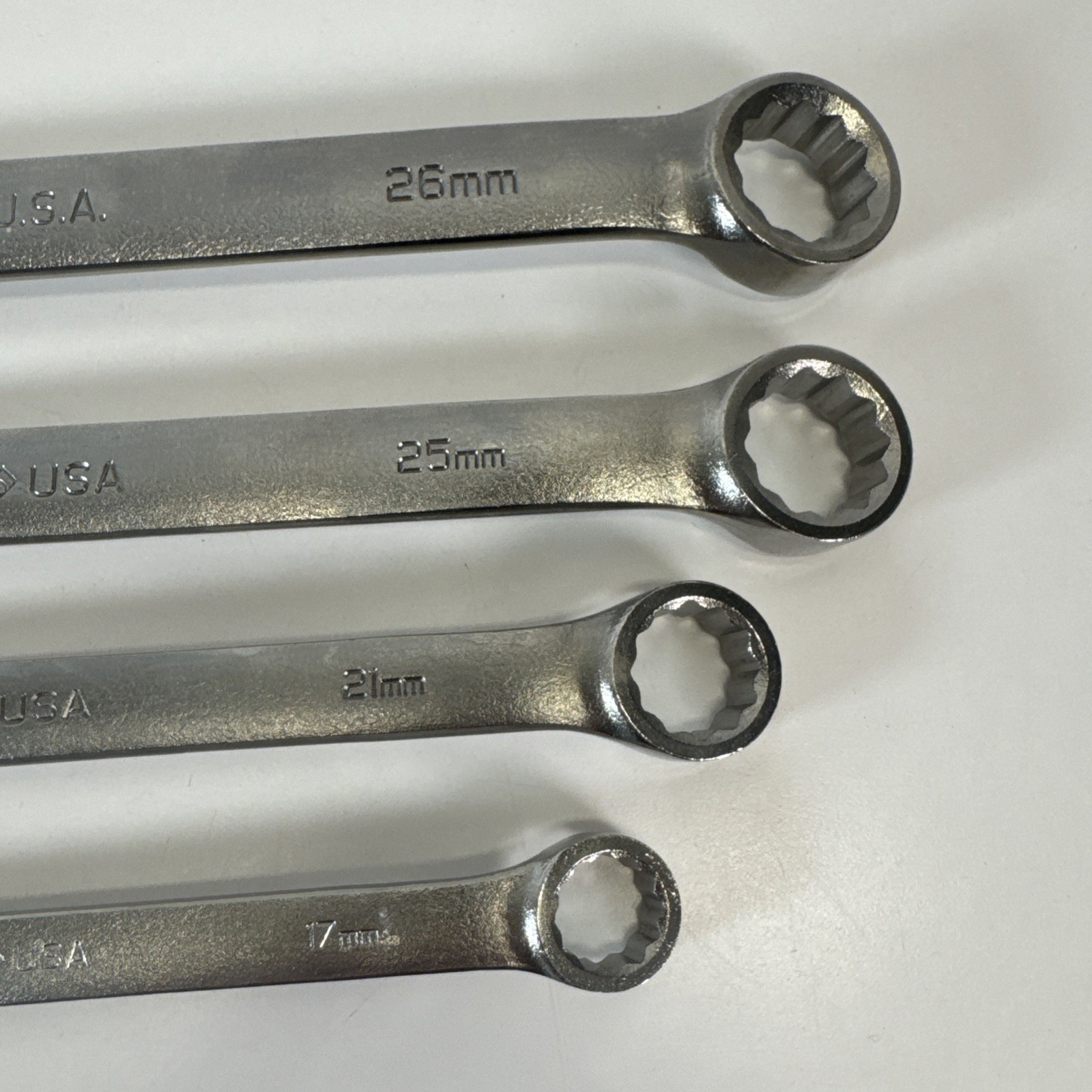 Armstrong USA Metric Combination Wrench Lot 17mm 21mm 25mm 26mm