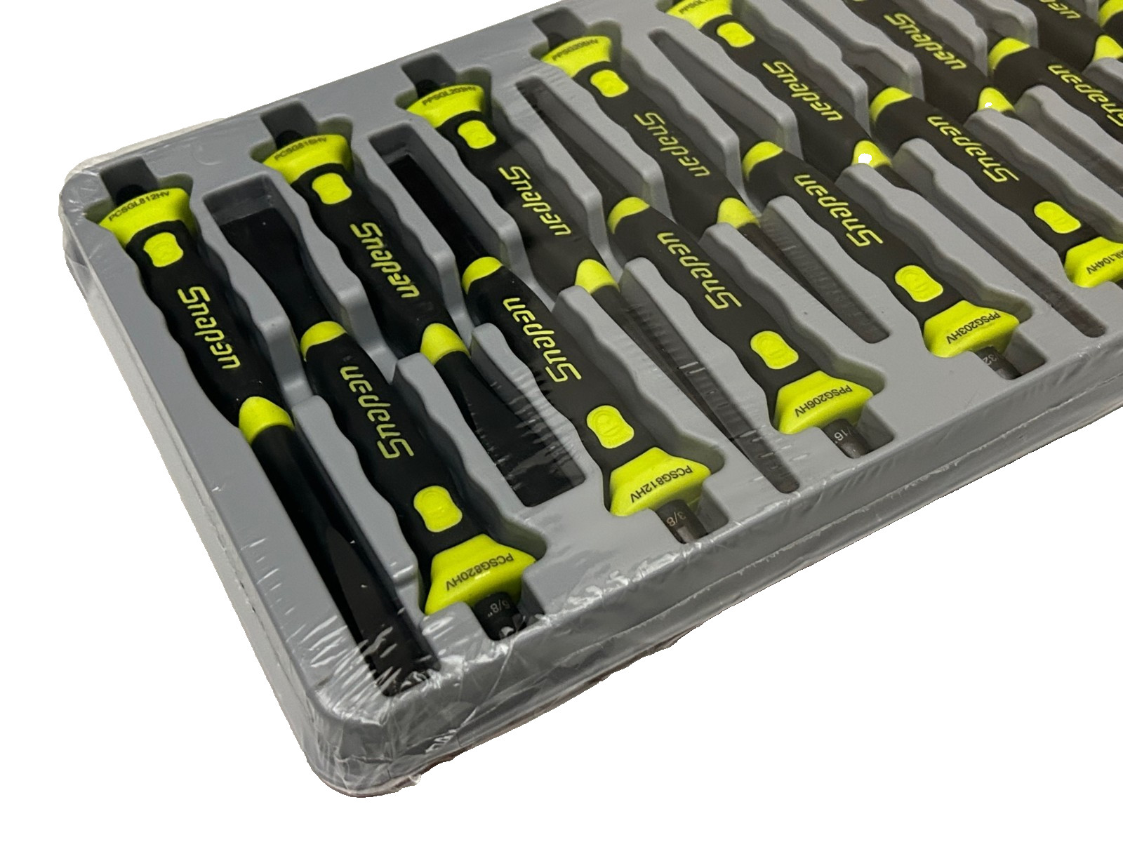 Snap-on Tools 14pc Hi-Viz Yellow Soft-Grip Punch & Chisel Set PPCSGL714HV NEW