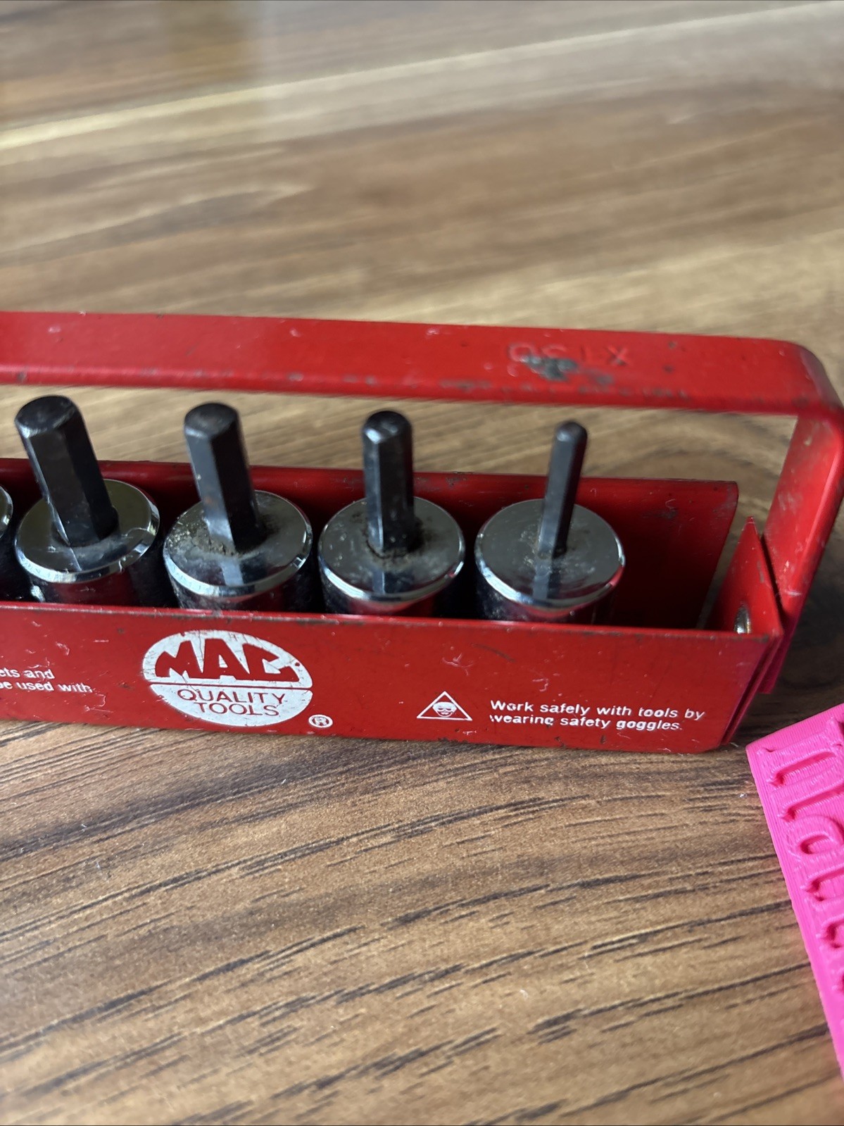 MAC Hex Sockets SAE x6 w/ Carrier 3/8, 5/16, 1/4, 7/32, 3/16, 1/8 USA 3/8” Drive