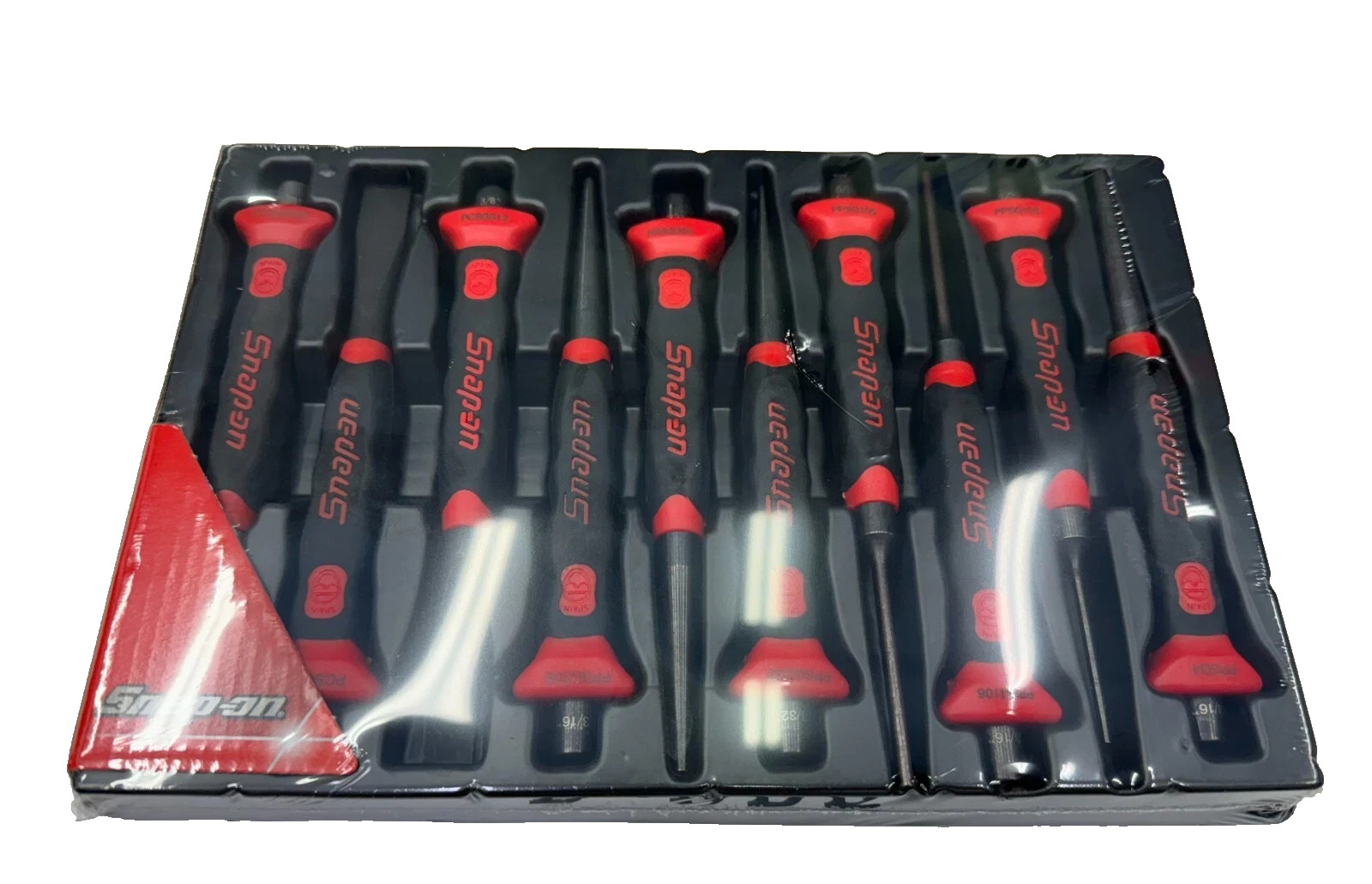 Snap-on Tools RED 10 Piece Soft Grip Punch and Chisel Set PPCSG710R NEW SEALED