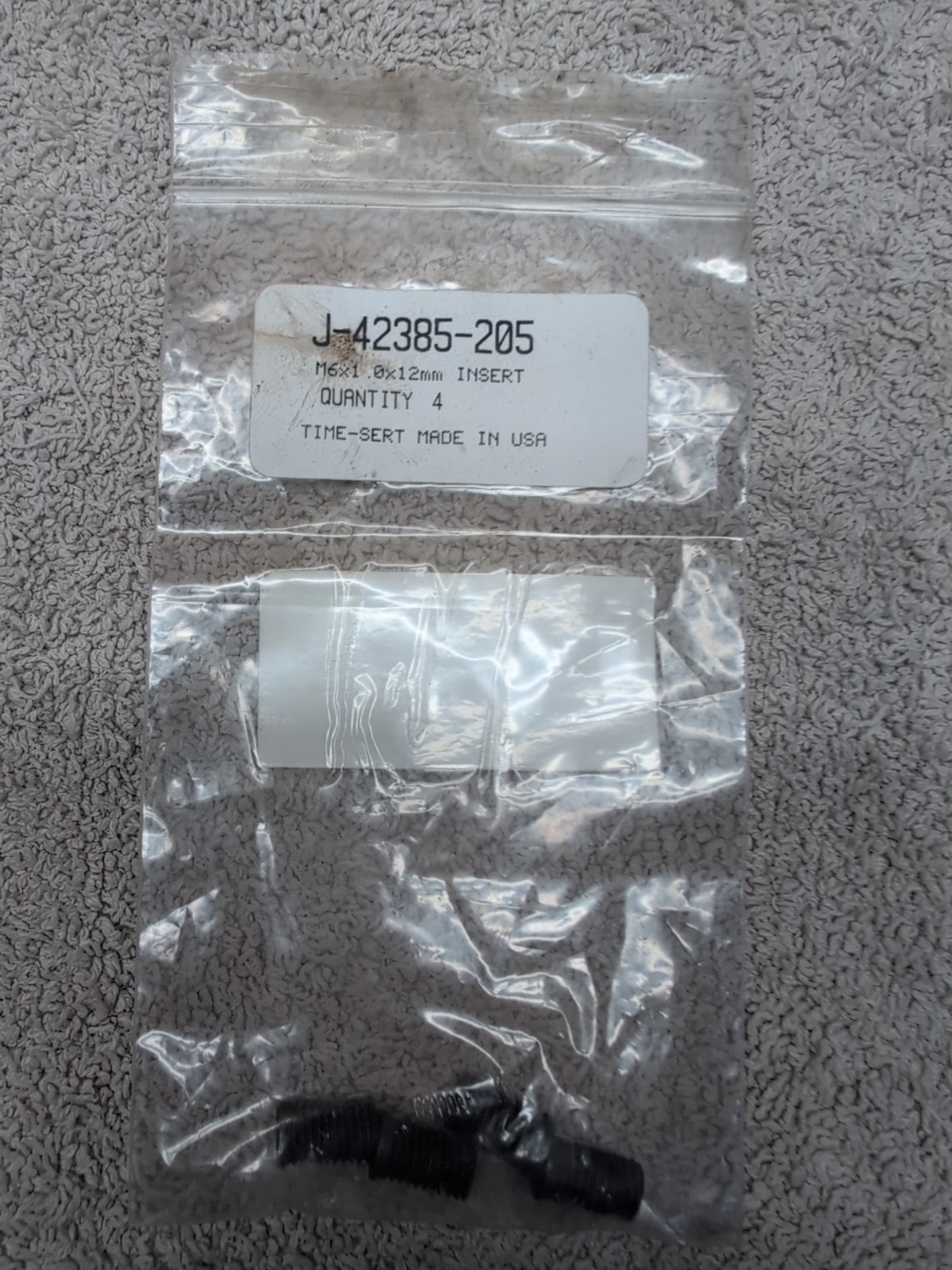 Kent Moore J-42385-205 M6 x 1.0 x 12mm Time-Sert Thread Repair Insert Lot Of 4