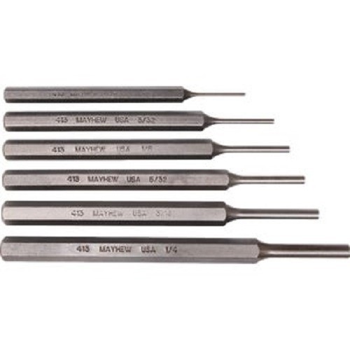 (1-pack) Mayhew Tools Pin Punch Set (6-Piece) Model: 89035