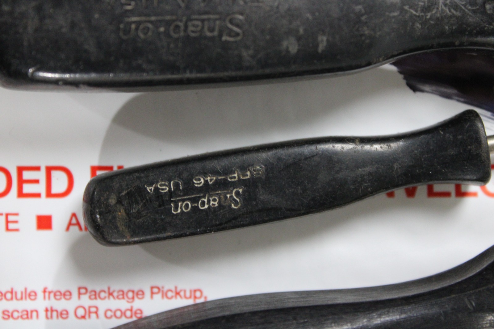 Snap-on 4pc BLACK Hard Handle Flat Tip #2 Phillips Screwdriver Socket Black
