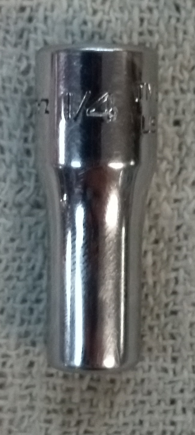 Snap-on 1/4 sockets 3/16, 7/32, 1/4, 9/32, 5/16, 11/32, 3/8, 7/16, 1/2, 9/16