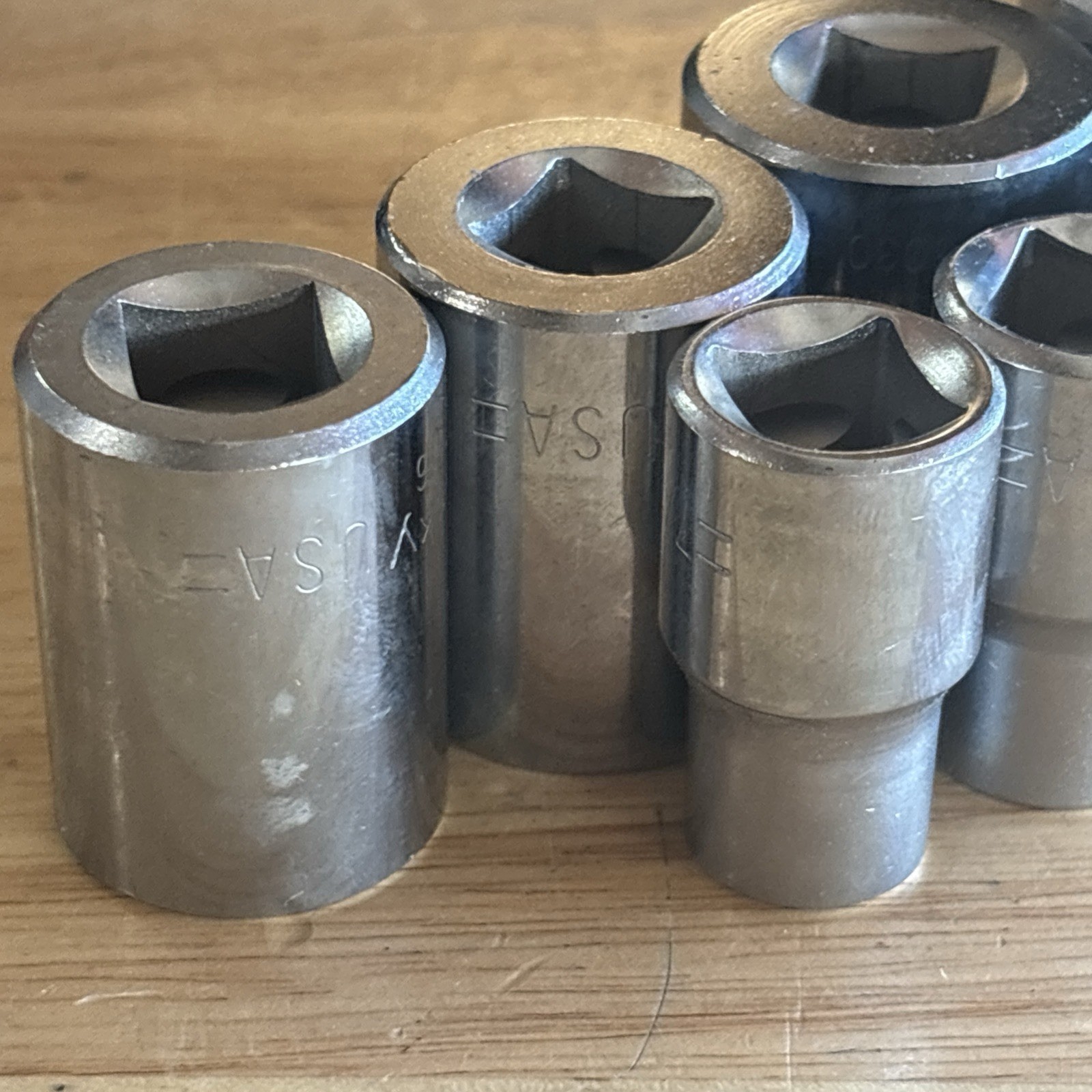 Husky SAE Shallow Socket Set 1/2″ Drive 12 Point 7/16″ to 1-1/4″ Vtg USA READ