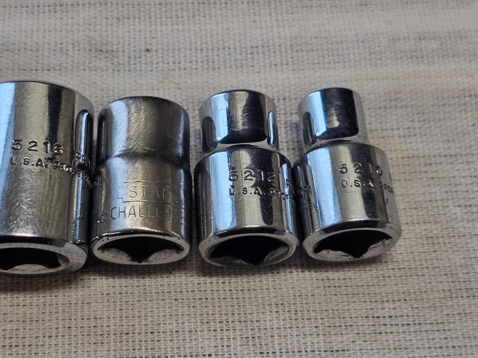 7 Proto Professional Sae Socket Set 3/8″ Drive 7/8 11/16 5/8 9/16 7/16 5/16″ USA