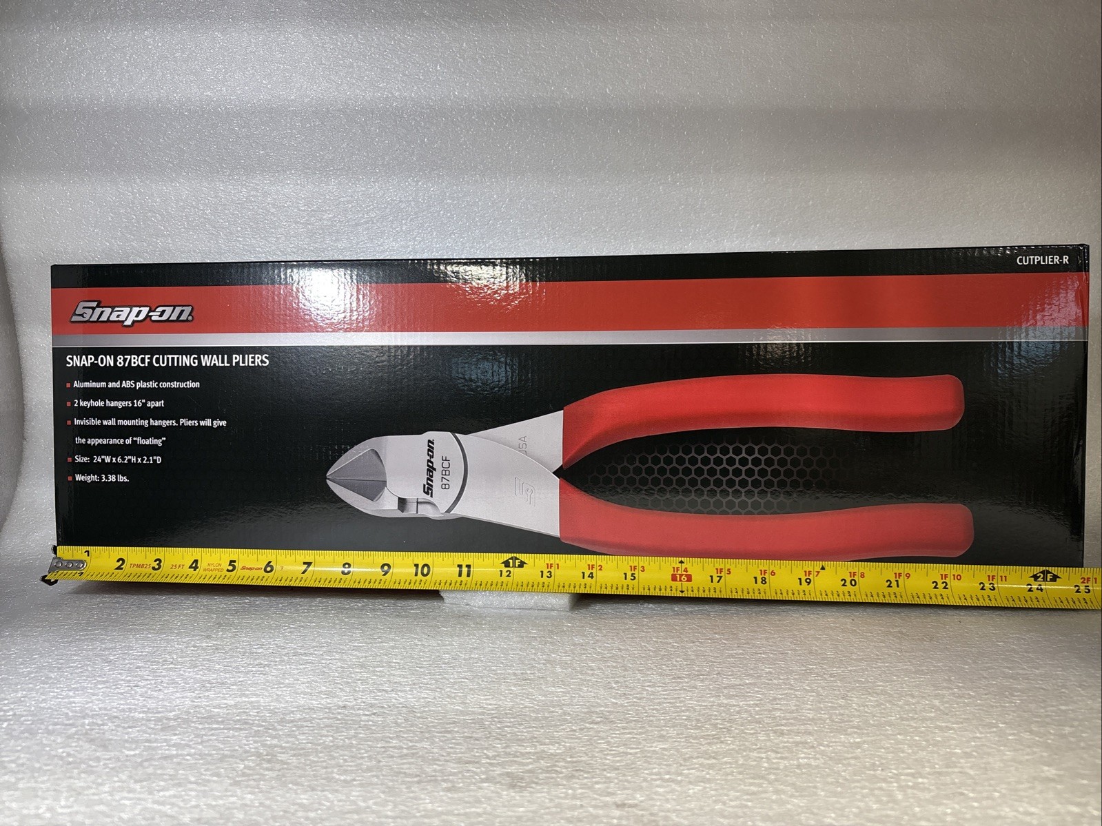 New Snap-On Red Diagonal Cutter Pliers Giant Display Wall Mount