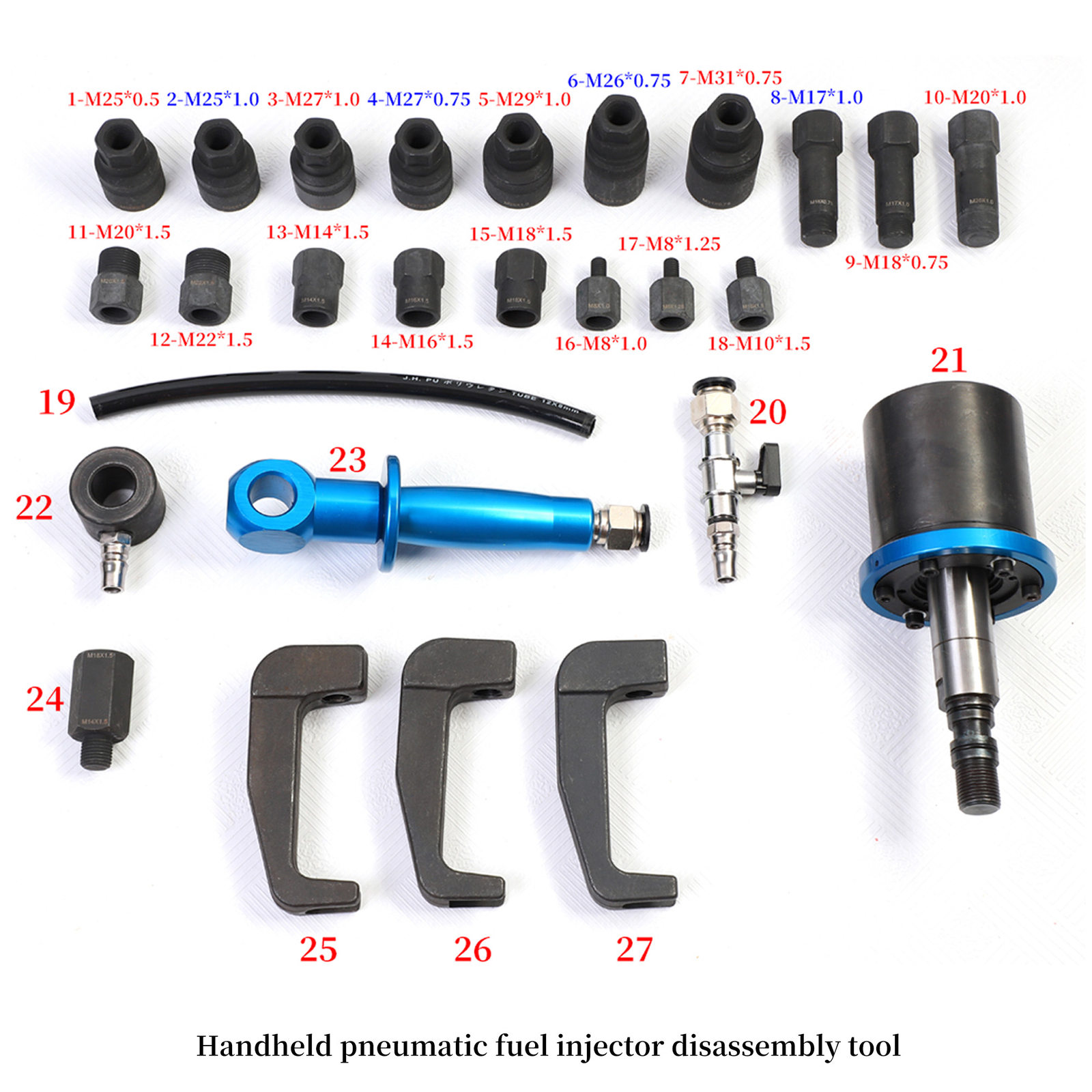 27Pcs Upgraded Injector Puller Air Injector Extractor Set Vibration Remover