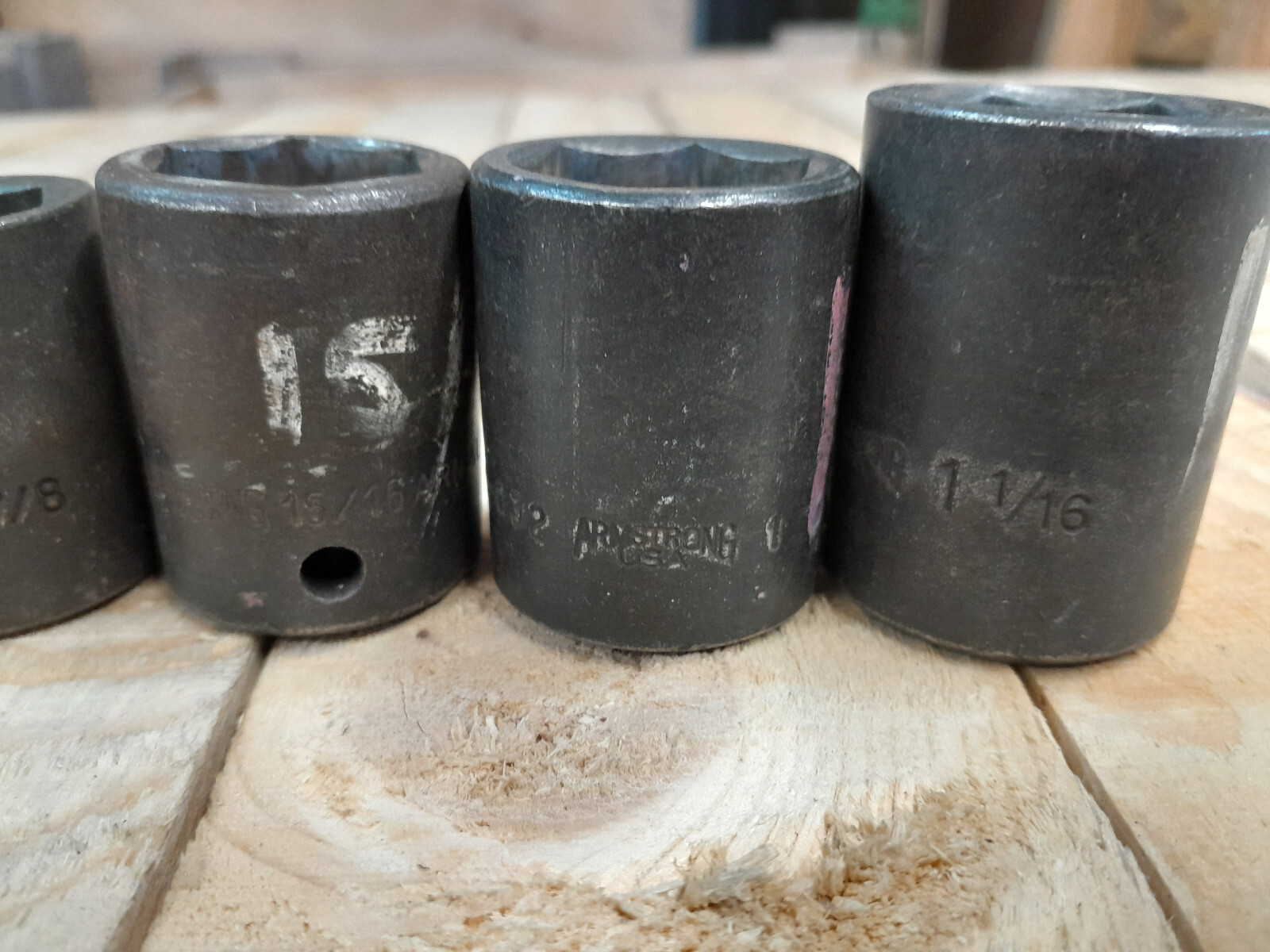 ARMSTRONG IMPACT 15 piece Socket 1/2″ drive, 6 point, 3″ depth to 1 1/2″ –