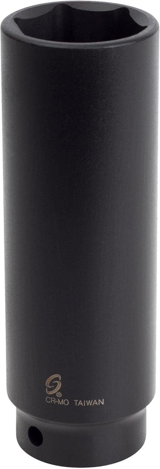 High-Strength 1/2-Inch Drive Extra Deep Impact Socket – 1-1/8 Inch, CR-MO Steel