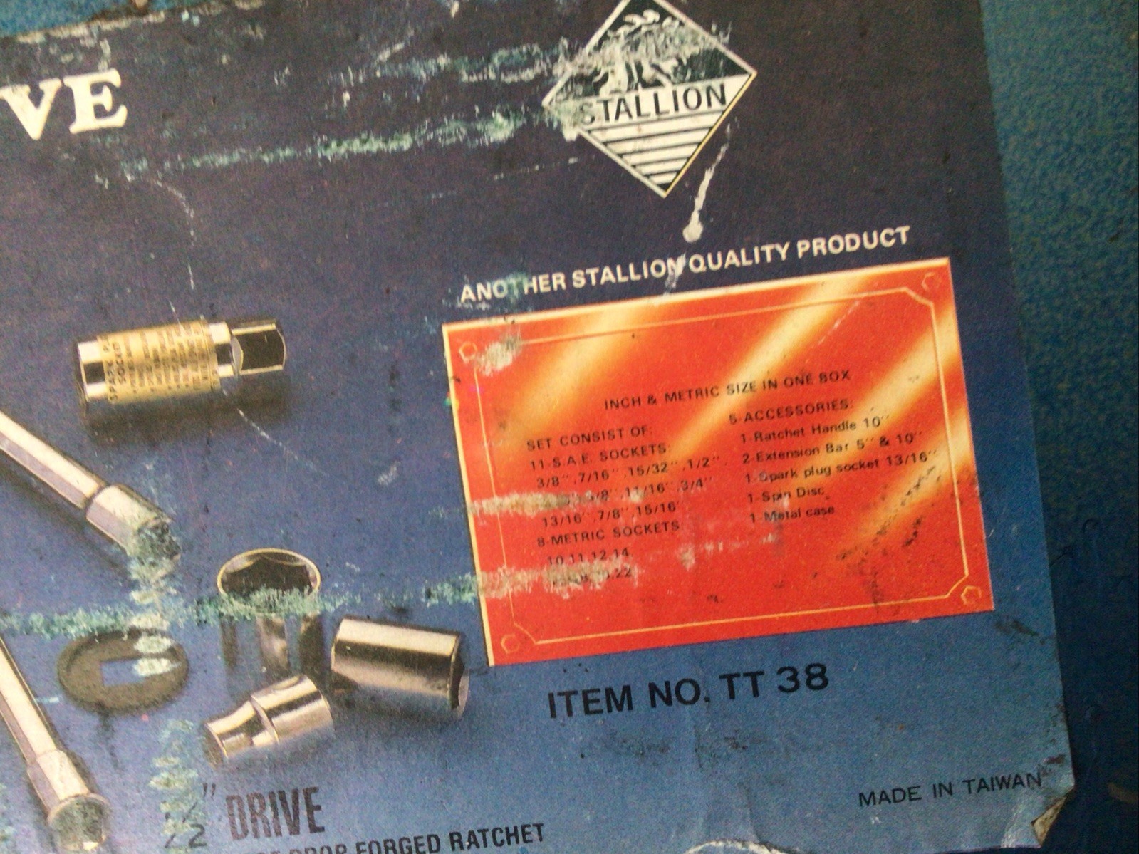 STALLION 21PC RATCHET AND SOCKET SET. Metric and Imperial