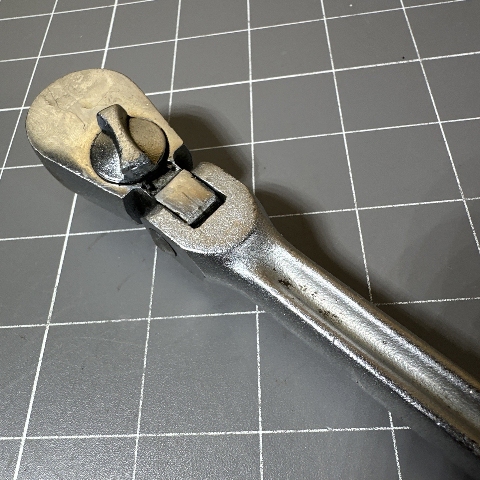 VINTAGE CRAFTSMAN -V- 3/8″ DRIVE FLEX HEAD QR OIL PORT RATCHET USA