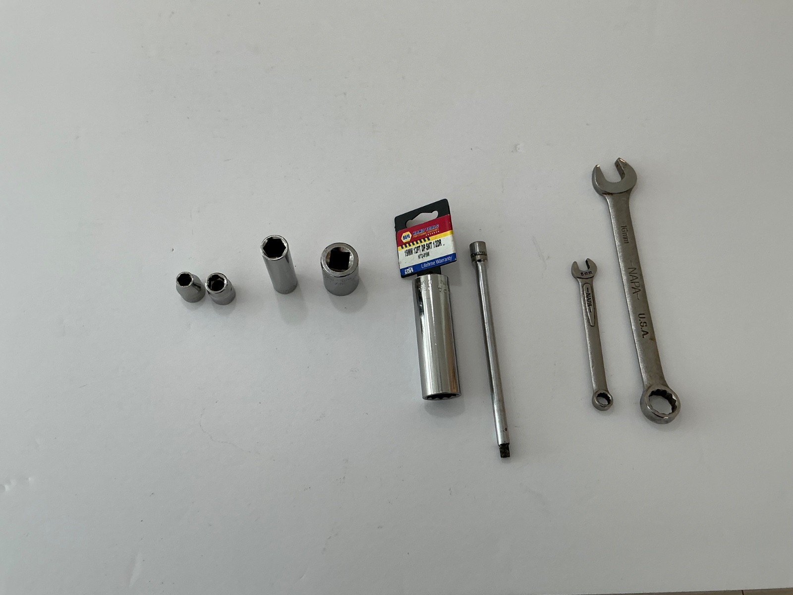 Asst VTG NAPA wrenches & Sockets 8 pc USA made all for $25
