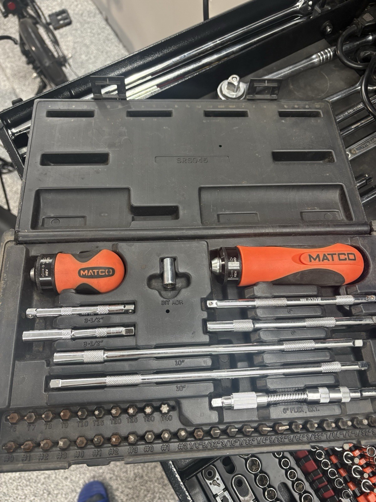 Matco Ratching Bit Driver Set Srs045