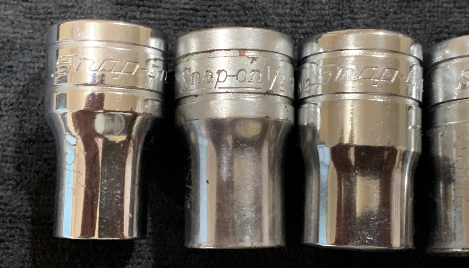 Snap On 1/2″ Dr 9pc Socket Set SAE 7/16″ to 15/16″ 12 Point Shallow SW141-SW301