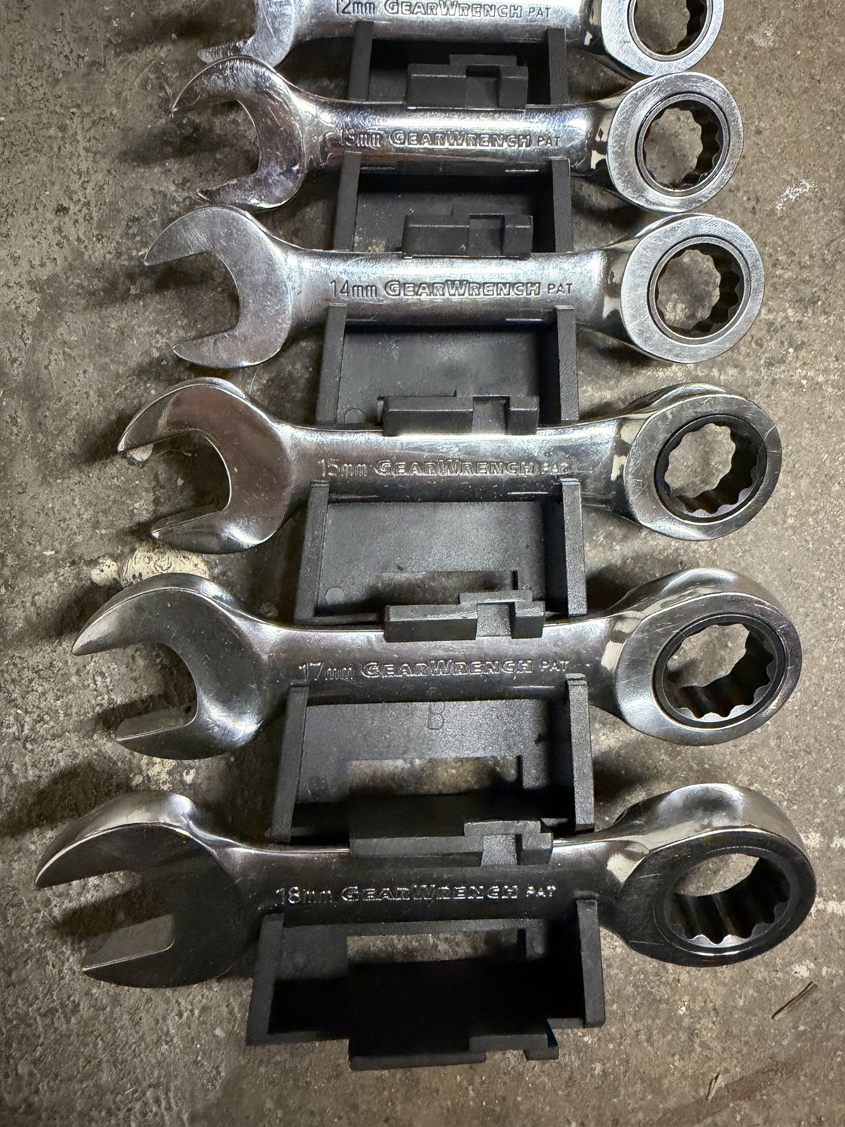 GearWrench 8pc Metric MM Stubby Ratcheting Combo Wrench Set #85206 8 – 18