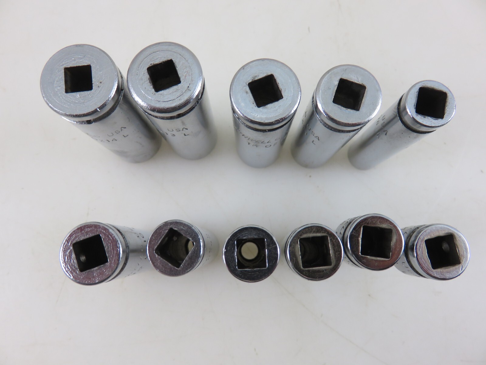Cornwell TM 1/4″dr. METRIC Deep Socket Set 4mm-14mm 6pt 11pc w/Rail Made In USA