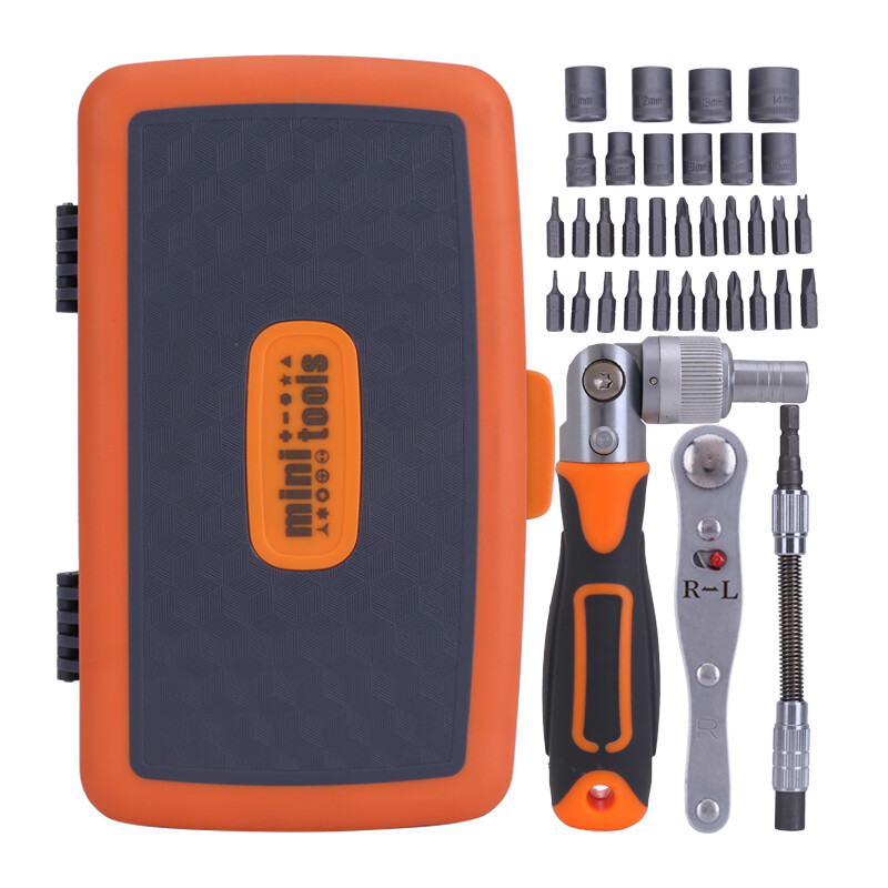 Professional 38 PCS Ratchet Spanner Socket Wrench Set 1/2″ 1/4″ 3/8″ Tool Kit