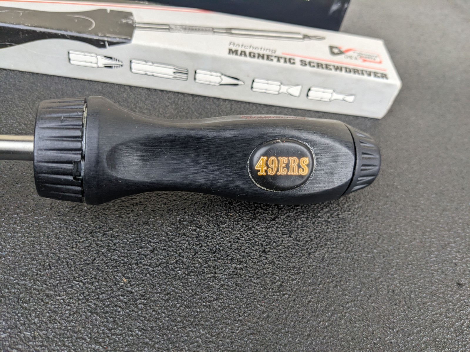 #bp270 Snap-On Tools SSDMR4B Ratcheting Screwdriver 🏈 NFL Collectors SF 49ers
