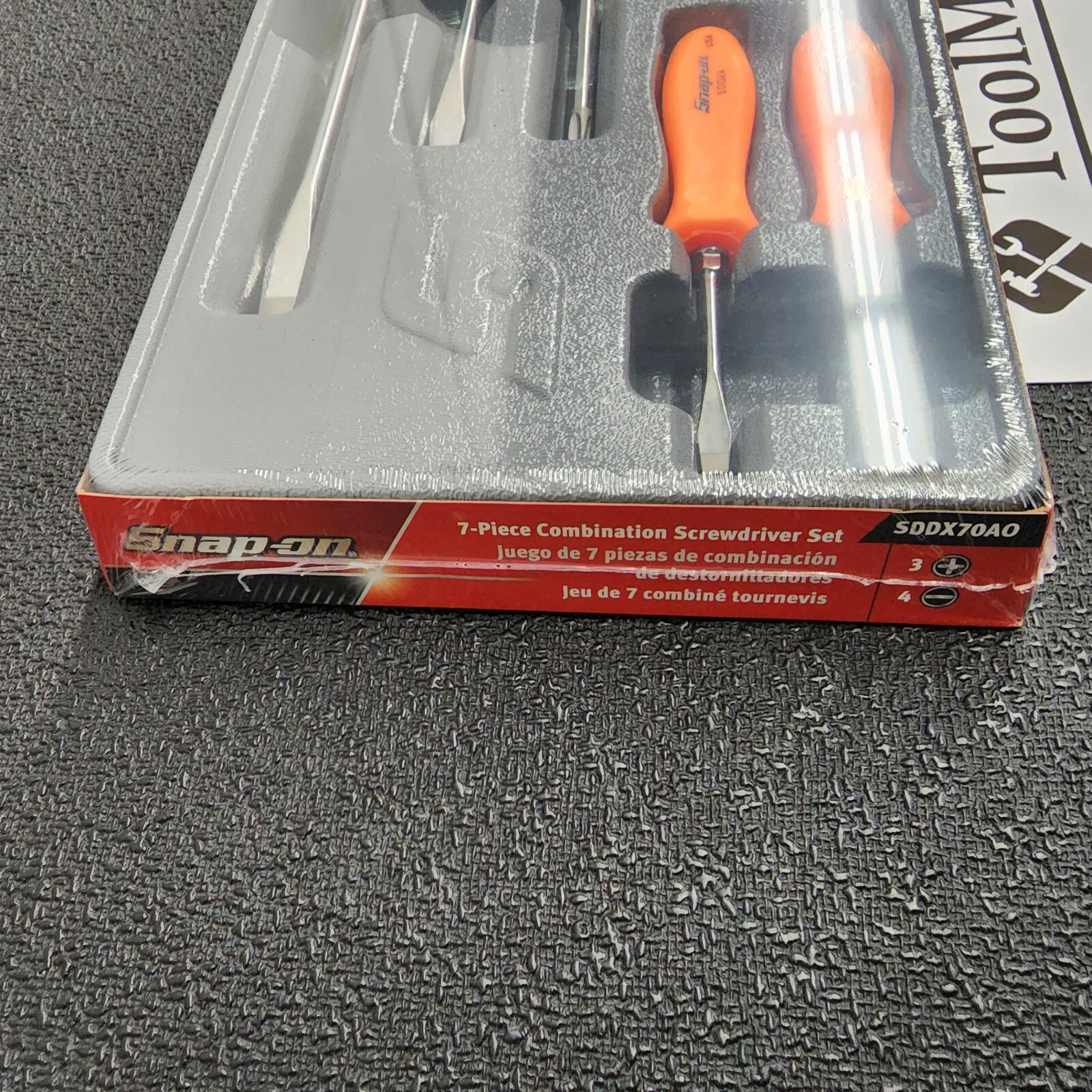 Snap-on Tools USA NEW 7pc ORANGE Hard Grip Combination Screwdriver Set SDDX70AO