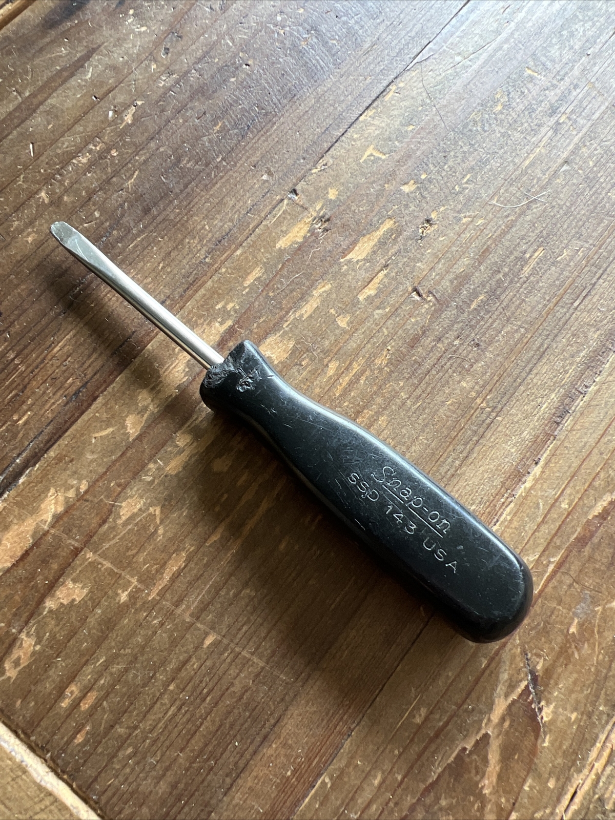 Snap On Tools SSD143 Flat Tip Slotted Screwdriver 5.75″ Black Hard Handle